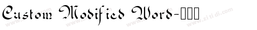 Custom Modified Word字体转换 Custom Modified Word字体转换